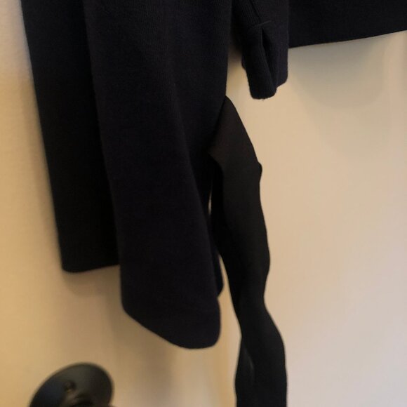 J. Crew navy tie-sleeve sweatshirt sz L--SOLD OUT ON J. CREW SITE - Picture 4 of 10